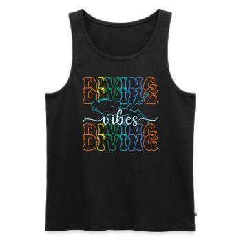 Scuba Diving Dive Dive Dive - Men's Premium Organic Tank Top - black - Front - AI Model Male 178 light (178cm)