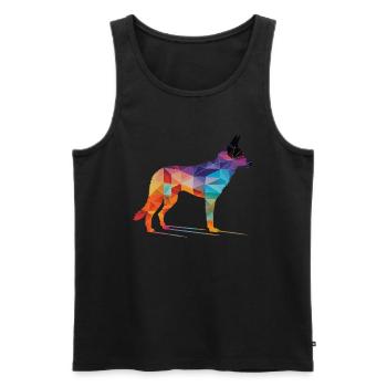 Bunter Hund - Schöner Hund - Männer Premium Bio Tank Top - Schwarz - Vorne - Michal (187cm)