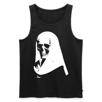 Mystifying et Audacieuse Horreur Nonne, Satanique et Occu - Débardeur bio Premium Homme - noir - Devant - AI Model Male 178 light (178cm)