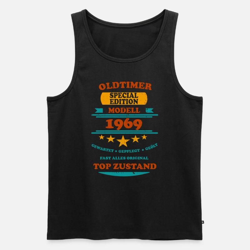 Oldtimer Retro 1969 - Männer Premium Bio Tank Top - Schwarz