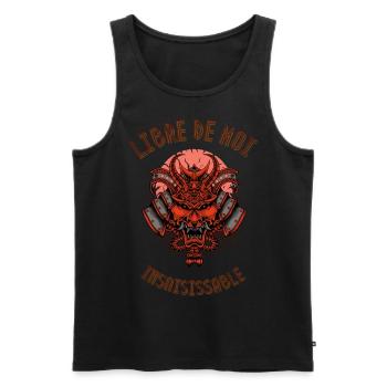 Libre de Moi Samouraï démon rouge insaisissable - Débardeur bio Premium Homme - noir - Devant - Michal (187cm)