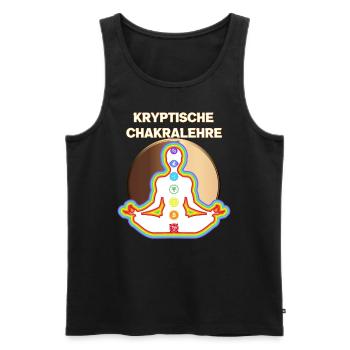Krypto Chakralehre - Männer Premium Bio Tank Top - Schwarz - Vorne - AI Model Male 178 light (178cm)