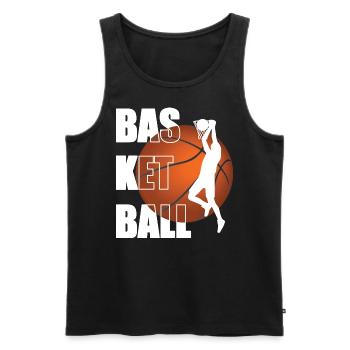 joueur de basket-ball joueur de basket-ball - Débardeur bio Premium Homme - noir - Devant - Michal (187cm)