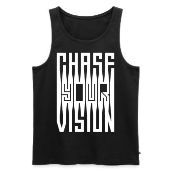 Chase Your Vision - Men's Premium Organic Tank Top - black - Front - AI Model Male 178 light (178cm)