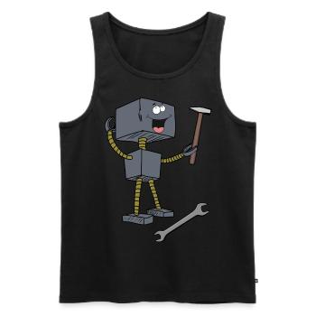 Hand Window Robot Tool Technology Technology - Men's Premium Organic Tank Top - black - Front - AI Model Male 178 light (178cm)