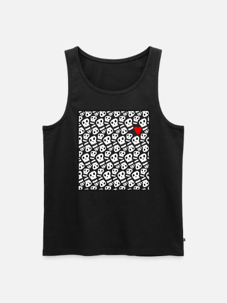 Skull Pattern SkullHeart - Männer Premium Bio Tank Top -
