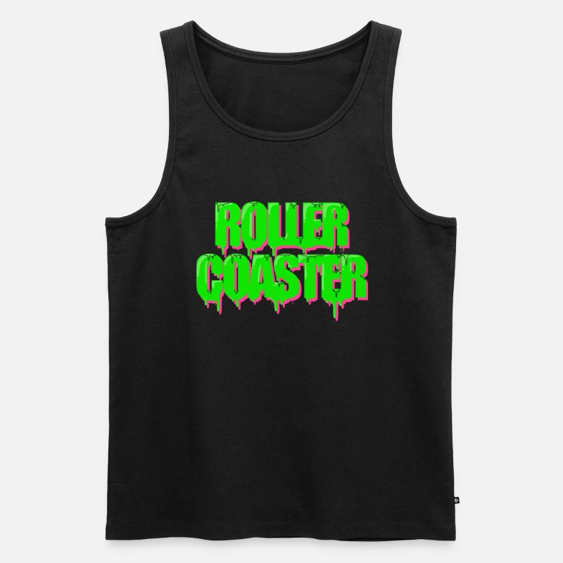 Achterbahn - Männer Premium Bio Tank Top - Schwarz