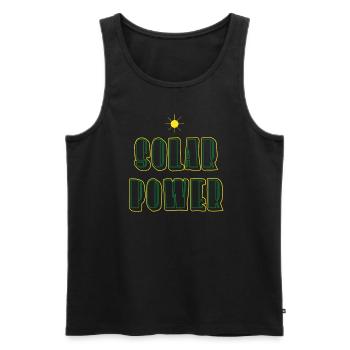 Solar Energie - Männer Premium Bio Tank Top - Schwarz - Vorne - AI Model Male 178 light (178cm)
