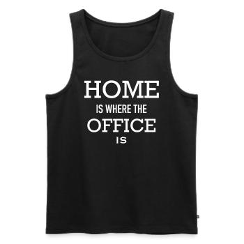 Lustiger Spruch Homeoffice - Männer Premium Bio Tank Top - Schwarz - Vorne - Michal (187cm)