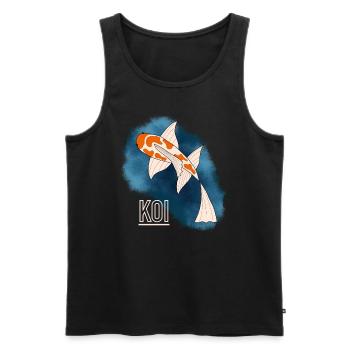 Koi - Männer Premium Bio Tank Top - Schwarz - Vorne - Michal (187cm)