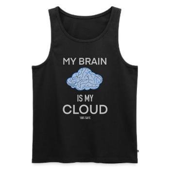 Netzwerk - Cloud - Männer Premium Bio Tank Top - Schwarz - Vorne - Michal (187cm)