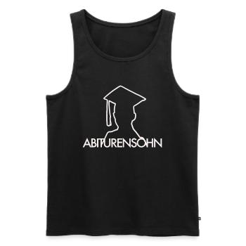 Lustig - Abitur/ Abi/ Abschluss - Männer Premium Bio Tank Top - Schwarz - Vorne - Michal (187cm)