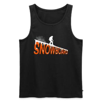 Snowboard - Männer Premium Bio Tank Top - Schwarz - Vorne - Michal (187cm)