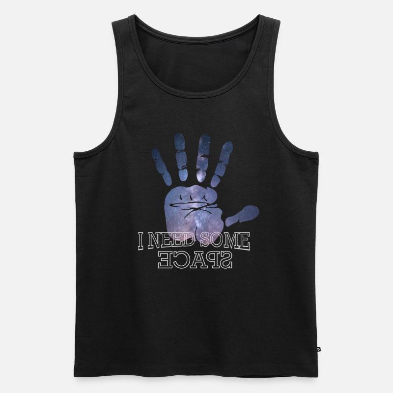I Need Some Space - Männer Premium Bio Tank Top - Schwarz