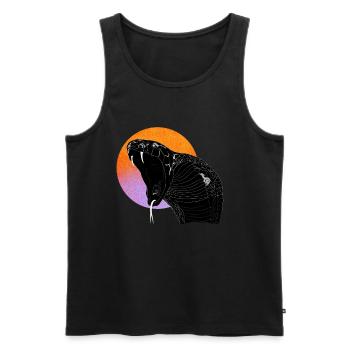 Schlange - Männer Premium Bio Tank Top - Schwarz - Vorne - AI Model Male 178 light (178cm)