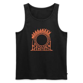 Achterbahn - Männer Premium Bio Tank Top - Schwarz - Vorne - AI Model Male 178 light (178cm)