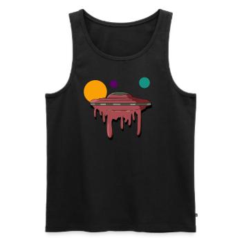 Raumschiff - Männer Premium Bio Tank Top - Schwarz - Vorne - Michal (187cm)