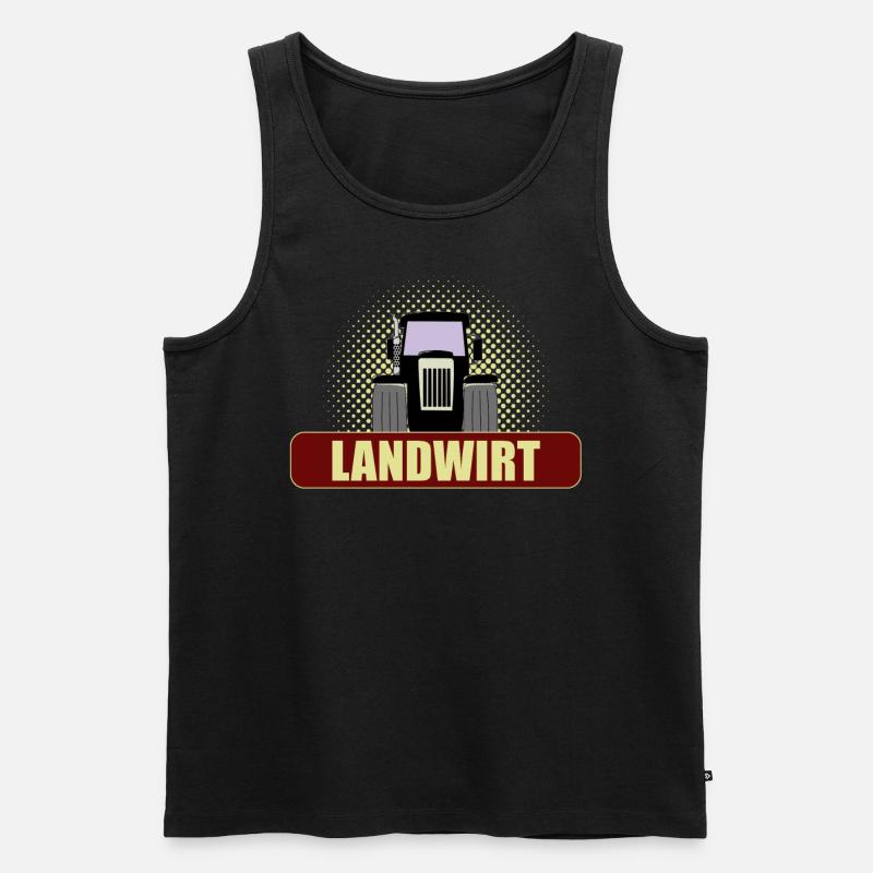 Landwirt - Bauer - Männer Premium Bio Tank Top - Schwarz