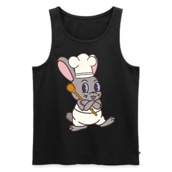 Hase Koch Köche Köchin Koch Gastgeber Kaninchen - Männer Premium Bio Tank Top - Schwarz - Vorne - AI Model Male 178 light (178cm)