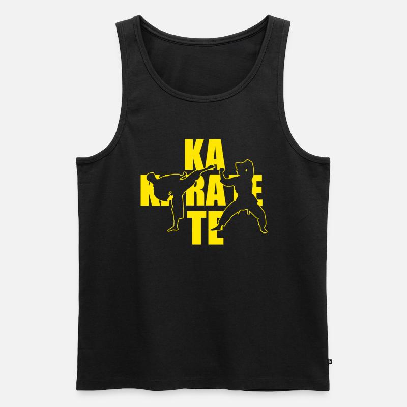 Karate - Männer Premium Bio Tank Top - Schwarz