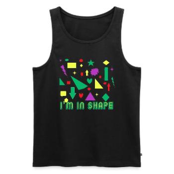 Fitness - Sport - Training - Men's Premium Organic Tank Top - black - Front - Michal (187cm)
