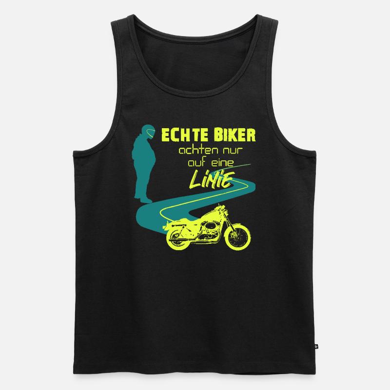 Echte Biker - Motorrad - Männer Premium Bio Tank Top - Schwarz