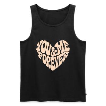 You & Me Forever | Romantisches Partner-Statement - Männer Premium Bio Tank Top - Schwarz - Vorne - Michal (187cm)