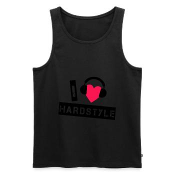 Hardstyle - Männer Premium Bio Tank Top - Schwarz - Vorne - Michal (187cm)