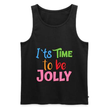 jolly's time - Débardeur bio Premium Homme - noir - Devant - AI Model Male 178 light (178cm)