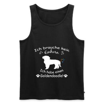 Goldendoodle TShirts - Goldendoodle Hund TShirt - Männer Premium Bio Tank Top - Schwarz - Vorne - Michal (187cm)