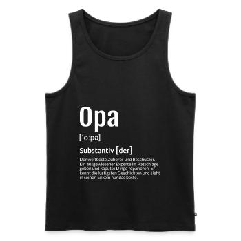 Opa Definition - Männer Premium Bio Tank Top - Schwarz - Vorne - Michal (187cm)