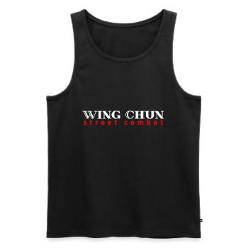 Wing Chun Hemd Straßenkampf einfach - Männer Premium Bio Tank Top - Schwarz - Vorne - AI Model Male 178 light (178cm)