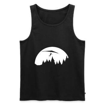 Paragliding - (3) - Men's Premium Organic Tank Top - black - Front - AI Model Male 178 light (178cm)