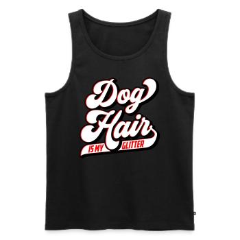 Les poils de chien sont mes paillettes | Les couleurs peuvent être modifiées - Débardeur bio Premium Homme - noir - Devant - Michal (187cm)