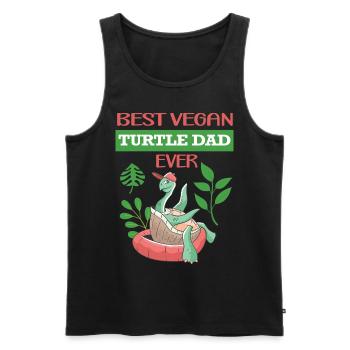 Tortoises - Men's Premium Organic Tank Top - black - Front - AI Model Male 178 light (178cm)