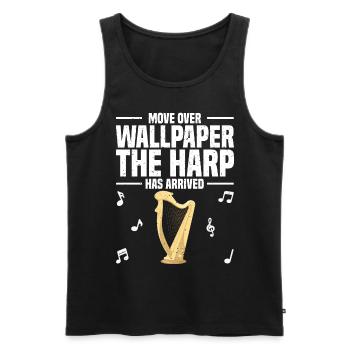Harfe Musikinstrument Harfenist Orchester Geschenk - Männer Premium Bio Tank Top - Schwarz - Vorne - Michal (187cm)