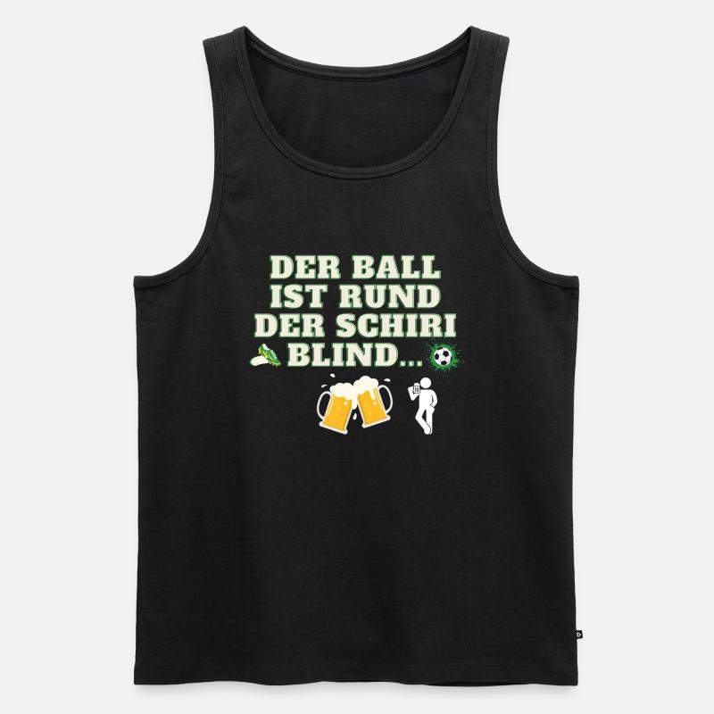 Fußball Spruch - Männer Premium Bio Tank Top - Schwarz
