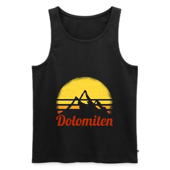 Dolomites Randonnée Cadeau Alpes Randonneurs Tyrol - Débardeur bio Premium Homme - noir - Devant - Michal (187cm)