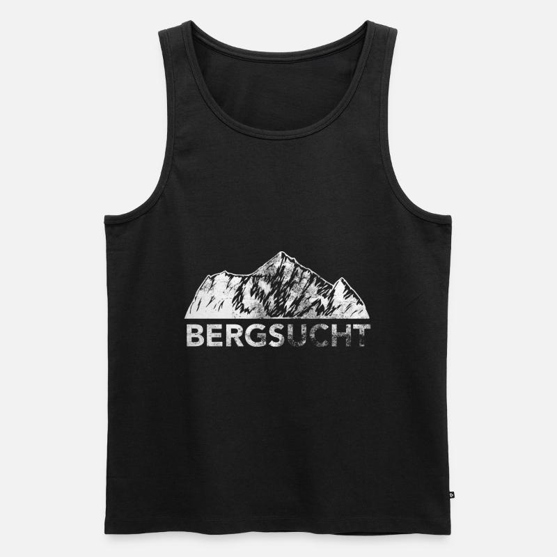 Bergsucht - (7) - Männer Premium Bio Tank Top - Schwarz