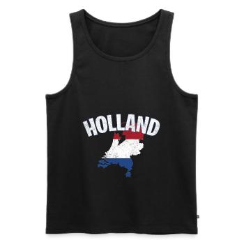 Holland Niederlande - Männer Premium Bio Tank Top - Schwarz - Vorne - AI Model Male 178 light (178cm)