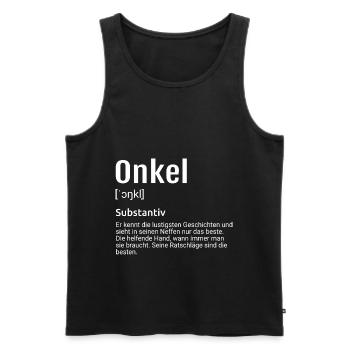 Onkel Definition - Männer Premium Bio Tank Top - Schwarz - Vorne - Michal (187cm)