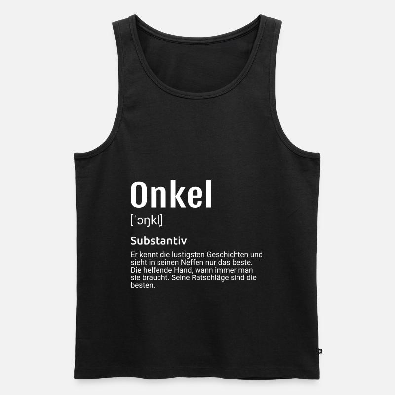 Onkel Definition - Männer Premium Bio Tank Top - Schwarz
