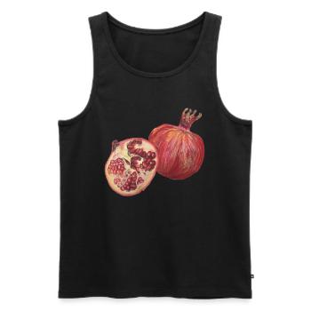 Cooking pomegranate fruit - Men's Premium Organic Tank Top - black - Front - AI Model Male 178 light (178cm)