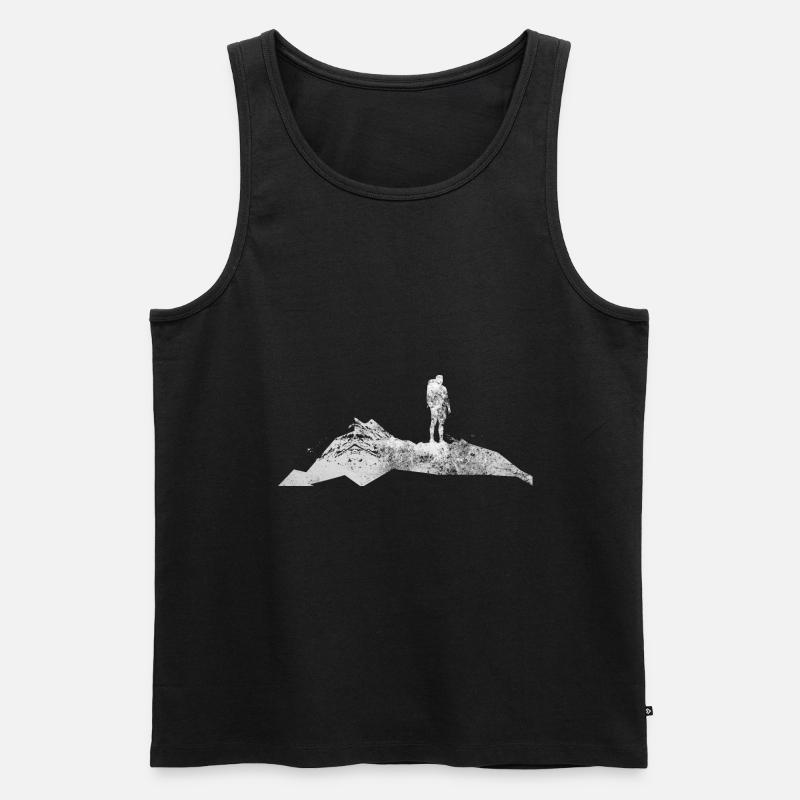 Berg - Wanderer - (9) - Männer Premium Bio Tank Top - Schwarz