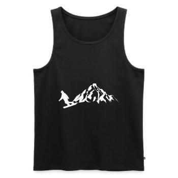 Montagne - Snowboard - (6) - Débardeur bio Premium Homme - noir - Devant - Michal (187cm)