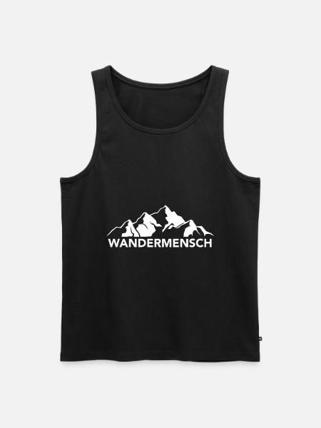 Wandermensch - (3) - Männer Premium Bio Tank Top - Schwarz