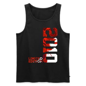 16. GEBURTSTAG LIMITED EDITION 2010 - Männer Premium Bio Tank Top - Schwarz - Vorne - Michal (187cm)