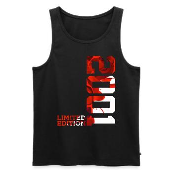 25TH BIRTHDAY 25 YEARS LIMITED EDITION 2001 - Men's Premium Organic Tank Top - black - Front - Michal (187cm)