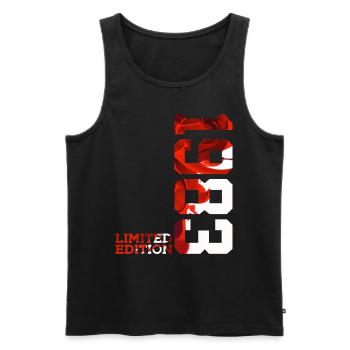 43RD BIRTHDAY 43 YEARS LIMITED EDITION 1983 - Men's Premium Organic Tank Top - black - Front - Michal (187cm)