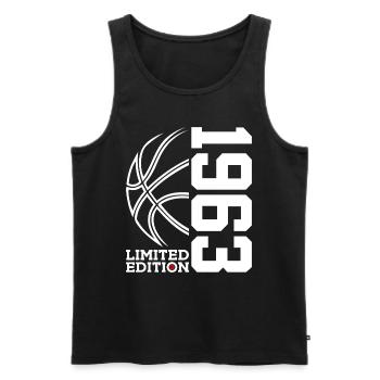 LIMITED EDITION 1963 BASKETBALL 63RD BIRTHDAY - Men's Premium Organic Tank Top - black - Front - Michal (187cm)
